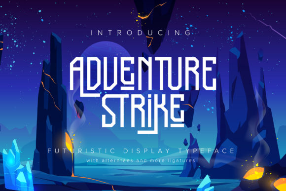 Adventure Strike: A Futuristic Font for Editorial Design