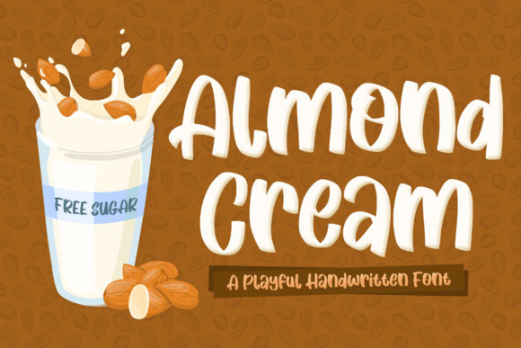 Almond Cream Font for Handmade Creations