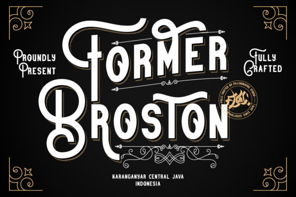 Former Broston: A Bold Display Font for Digital Creativity
